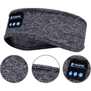 Bandana Bluetooth Kablosuz Müzik Spor Bandı Dahili Uyku Müziği Göz Maskesi (Yurt Dışından)