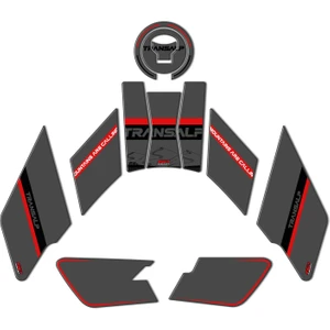GP Kompozit Honda XL750L Transalp 2023-2024 Uyumlu Tank Pad Gri