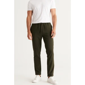 Altınyıldız Classics Erkek Haki Slim Fit Rahat Kesim Beli Bağlamalı Yan Cepli Jogger Pantolon