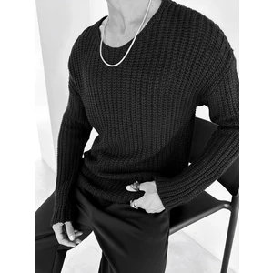 Abluka Online Oversize V Yaka Kazak Siyah