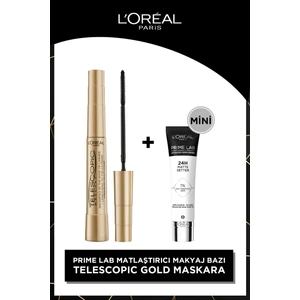 L'Oréal Paris Telescopic Maskara - Siyah & Prime Lab Matte Setter Matlaştırıcı Primer
