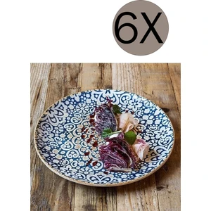 Porselen Alhambra Gourmet Düz Tabak 17 cm 6'lı Takım