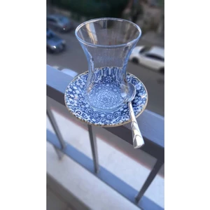 Porselen Alhambra Rita Acem Çay Tabağı 11 cm 6'lı Takım