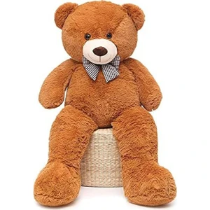Oyuncak 80 cm Papyonlu Peluş Ayıcık- Ithal Kumaş - Premium Koleksiyon Hediyelik Ayı (% 100 Yerli)