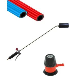 Tetikli Pürmüz 75 cm Ots-95 + Yüksek Basınçlı Lpg Dedantör YB-150 + Hava Hortumu 8 mm (5/16) Kırmızı