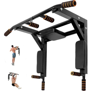 3 Ü 1 Arada Duvar Barfiks ve Dips All In One Süngerli Spor Egzersiz Barfix Aleti