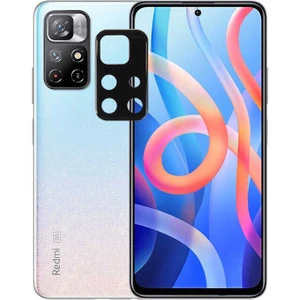 Case 4U Xiaomi Redmi Note 11T 5g Kamera Lens Koruyucu 3D Temperli Cam Siyah