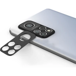 Case 4U Xiaomi Mi 10T Pro Kamera Lens Koruyucu 3D Temperli Cam Siyah