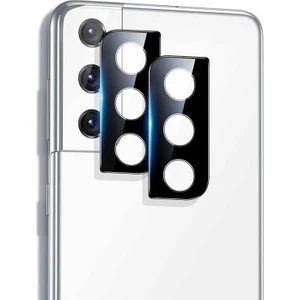 Case 4U Samsung Galaxy S21 Fe Kamera Lens Koruyucu 3D Temperli Cam Siyah