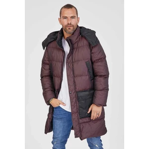 Erkek Kapşonlu Şişme Parka K217 Bordo