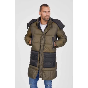 Erkek Kapşonlu Şişme Parka K217 Haki