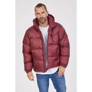 Erkek Kapşonlu Şişme Mont K220 Bordo