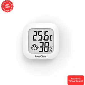 Smile Dijital Termometre LCD Ekranlı Yüksek Hassasiyetli Sıcaklık ve Nem Ölçer