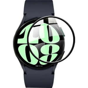 Novstrap Samsung Galaxy Watch 6 Seri 44MM ile Uyumlu Ekran Koruyucu Nano Esnek Cam Tam Kaplayan Ppm