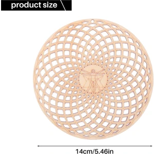 Gui xulian 8 Paket 14 Cm Ahşap Duvar Burcu Çiçek Yaşam Şekli Coaster Ahşap Duvar Sanatı Dıy Coaster Geometri (Yurt Dışından)