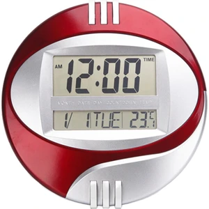 Gui xulian Sıcaklık Göstergesi Dijital Duvar Elektronik Saat Lcd Moderne Takvim Led Braketi Izle Sessiz Ev Ofis Dekorasyonu Kırmızı (Yurt Dışından)