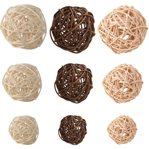 Gui xulian 21 Adet/Grup Karışık 3 Renk Rattan Topları Düğün Parti Için Vazo Dolguları, Çeşitli Üç Boyut (3 Cm/5 Cm/7 Cm) (Yurt Dışından)
