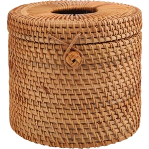 Gui xulian Barthroom, Ev, Otel Ve Ofis Için Yuvarlak Rattan Doku Kutusu Asma Rulo Tutucu Tuvalet Kağıdı Kapak Dispenseri (Yurt Dışından)