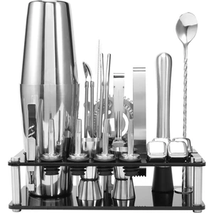 Gui xulian Kokteyl Shaker Seti, Akrilik Standlı Boston Paslanmaz Çelik Barmen Seti Ve Kokteyl Tarifleri Kitapçığı (Yurt Dışından)