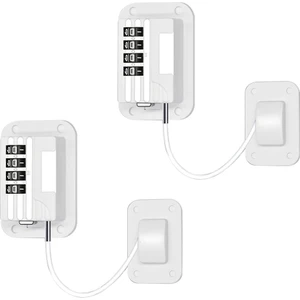 Gui xulian Kodlu Buzdolabı Kilidi, 2'Li Buzdolabı Kilidi Paketi, Delme Yok, Buzdolapları Için Buzdolabı Kilitleri, Şarap Soğutucu, Pencere Çekmecesi (Yurt Dışından)