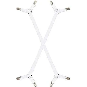 Gui xulian Adet Ayarlanabilir Elastik Jartiyer Tutucu Tutucu Sapanlar Çarşaf Yatak Kapakları Kanepe Yastık Için Klip (Beyaz) (Yurt Dışından)