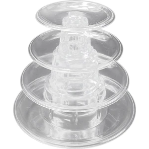 Gui xulian Makaron Teşhir Kulesi 4 Katmanlı Cupcake Standı Gıda Teşhir Standı Kek Standı Düğün Dekorasyon Doğum Günü Partisi Favor (Yurt Dışından)