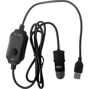 Gui xulian Küçük Akvaryum Isıtıcı Ayarlanabilir Sıcaklık Aralığı Mini Tank Kaplumbağa Tankları Için Dijital Ekran Usb Şarj (Yurt Dışından)