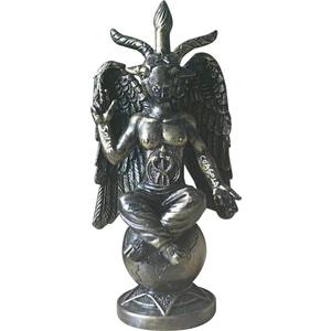 Gui xulian Şeytani Idol Baphomet Heykel Meditasyon Kanat Keçi Heykeli Reçine El Sanatları Dini Süsler Ev Dekorasyon A (Yurt Dışından)