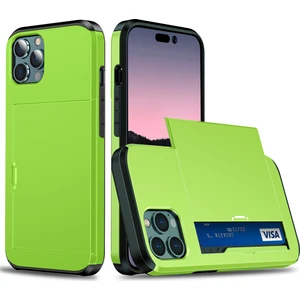 Forestl Digital Iphone 15 Pro Max Anti-Cratch Tpu+Pc Için Slayt Kartı Tutucu İle Telefon Kılıfı (Yurt Dışından)
