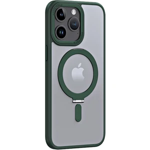 Forestl Digital Iphone 15 Pro Max Telefon Kılıfı Magnetic Matte Kılıf Tpu+Akrilik Damla Koruma Görünmez Kickstand Telefon Kapak-Dark Yeşil (Yurt Dışından)