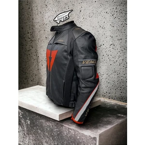 D1 Deri Ceket, Iç Astarlı Korumalı Motosiklet Montu(KALIPLAR DARDIR)