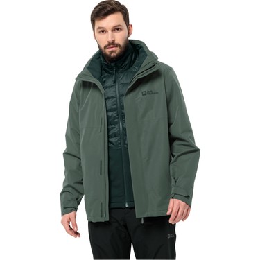 Jack Wolfskin Luntal 3In1 Erkek Yeşil Mont 1116251-4311 Fiyatı