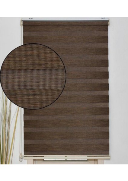 Modern Soft Bambu Zebra Perde Alüminyum Kasalı Yüksek Kaliteli - Acı Kahve fiyatları