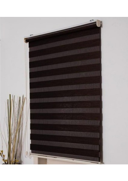Modern Soft Bambu Zebra Perde Alüminyum Kasalı Yüksek Kaliteli - Acı Kahve fırsatları