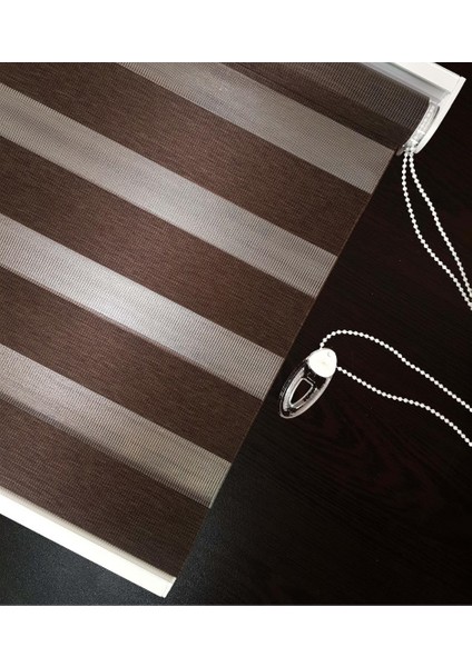 Modern Soft Bambu Zebra Perde Alüminyum Kasalı Yüksek Kaliteli - Acı Kahve indirimleri