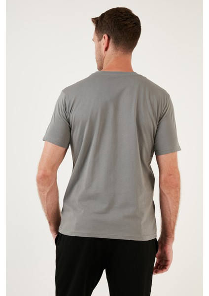 Pamuklu Regular Fit Bisiklet Yaka Basic T Shirt Erkek T Shirt 59020201