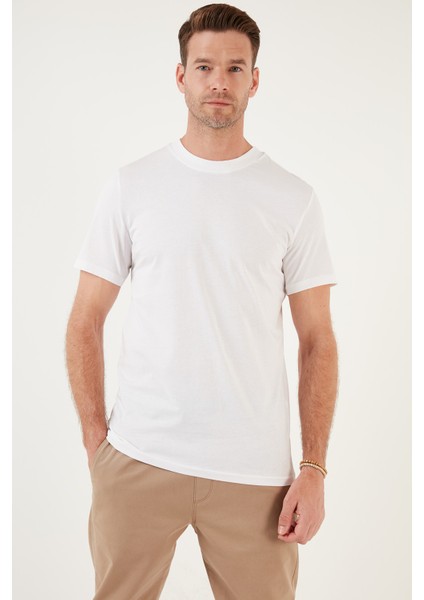 Pamuklu Regular Fit Bisiklet Yaka Basic T Shirt Erkek T Shirt 59020201 fırsatları