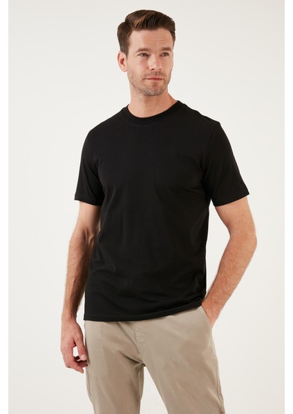 Pamuklu Regular Fit Bisiklet Yaka Basic T Shirt Erkek T Shirt 59020201