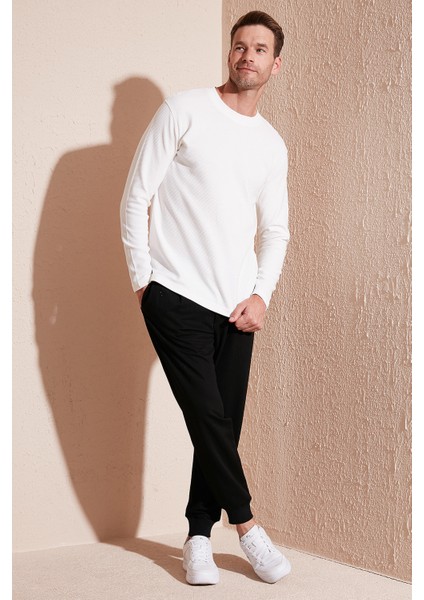 Pamuklu Bisiklet Yaka Regular Fit Sweat Erkek Sweat 5905406