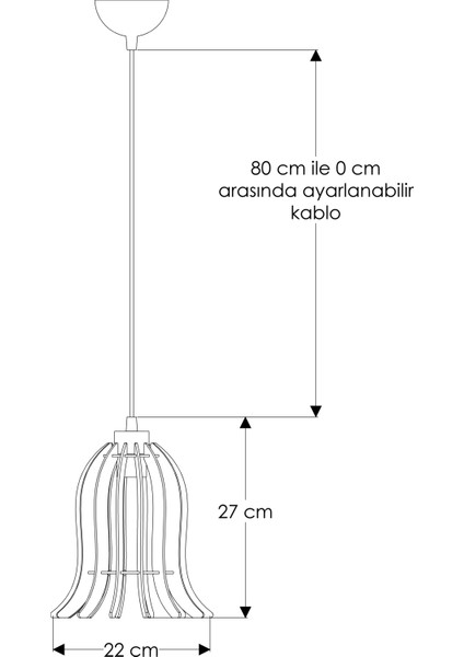 Kahverengi Modern Tasarım Sarkıt Avize