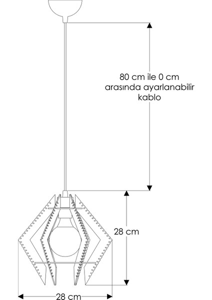 Siyah Modern Sarkıt Avize