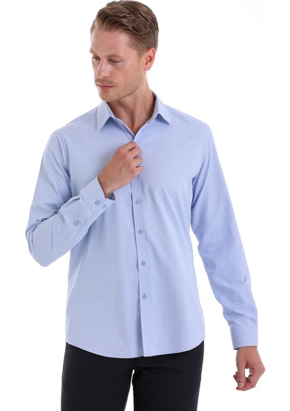 Mavi D. Slim Fit Desenli Pamuklu Slim Yaka Uzun Kollu Spor Gömlek indirimleri