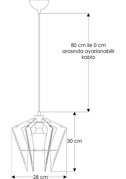 Siyah Modern Sarkıt Avize