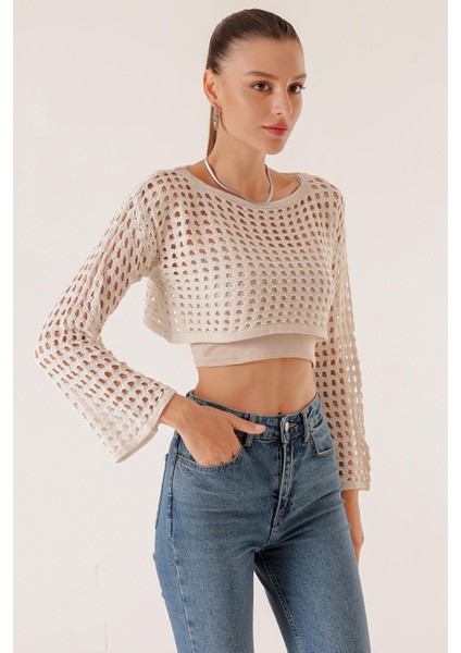 Delikli Crop Kazak modelleri