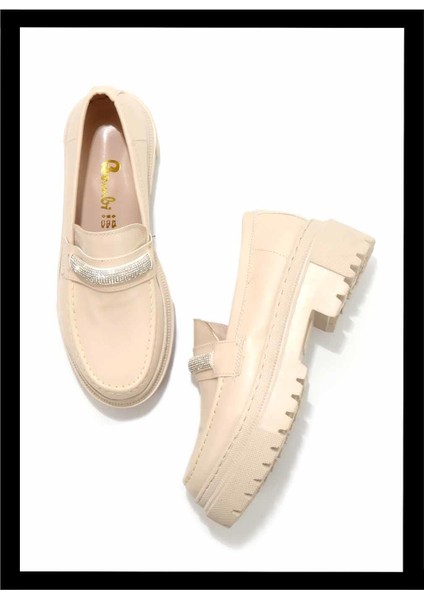 Bej Kadın Loafer Ayakkabı K01891300409