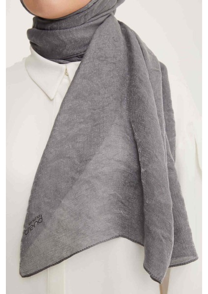 Trend Gri Düz Renk Pırıltı Şal 1 - 23021 fırsatları