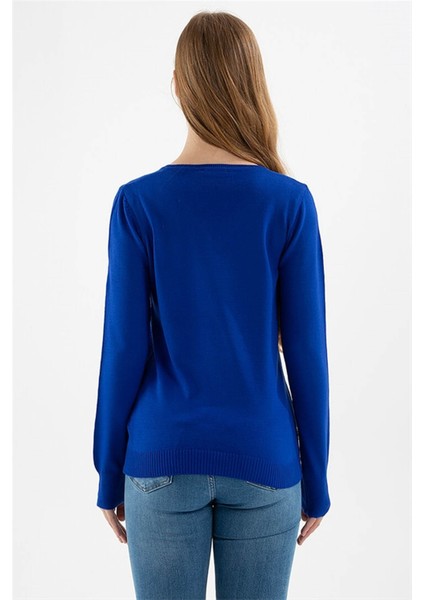 Kadın Kazak Saks 23K0244K1 fırsatları