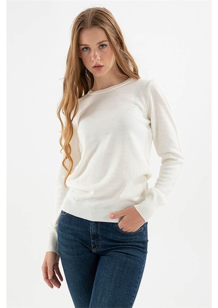 Kadın Kazak Ekru 23K0245K1 fiyatları