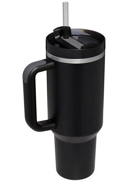 40OZ Ikinci Nesil Kulplu Araba Bardağı 304 Paslanmaz Çelik Büyük Kapasiteli Termos Bardak (Yurt Dışından)