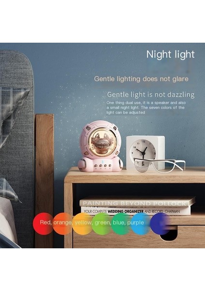 Bluetooth Küçük Hoparlör Astronot Uzay Miyav Ev Taşınabilir Masaüstü Dekorasyon Küçük Gece Lambası Gelgit Hediye Kartı Küçük Stereo (Yurt Dışından) fiyatları